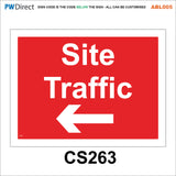 ABL005 Site Entrance Right Left Arrow Access Demolition Traffic