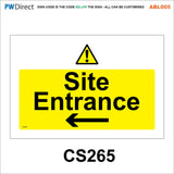 ABL005 Site Entrance Right Left Arrow Access Demolition Traffic