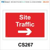 ABL005 Site Entrance Right Left Arrow Access Demolition Traffic