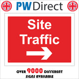 CS267 Site Traffic Sign with Right Arrow