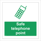 CS269 Safe Telephone Point Sign with Mobile Phone