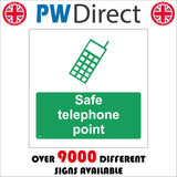 CS269 Safe Telephone Point Sign with Mobile Phone