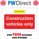 CS389 Construction Vehicles Only Contact Logo Telephone Company