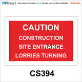 ABL005 Site Entrance Right Left Arrow Access Demolition Traffic