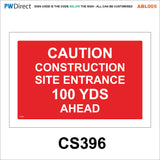 ABL005 Site Entrance Right Left Arrow Access Demolition Traffic