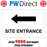 CS410 Site Entrance Left Arrow