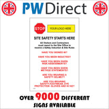 CS419 Site Safety Starts Here Stop Your Logo