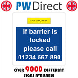 CS428 If Barrier Is Locked Call Telephone Your Logo Here