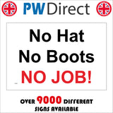CS437 No Hat No Boots No Job Safety Equipment Gear