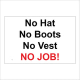 CS438 No Hat No Boots No Vest No Job Site Safety Equipment Gear