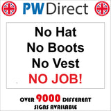 CS438 No Hat No Boots No Vest No Job Site Safety Equipment Gear