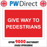 CS450 Give Way To Pedestrians Shared Space Walkway