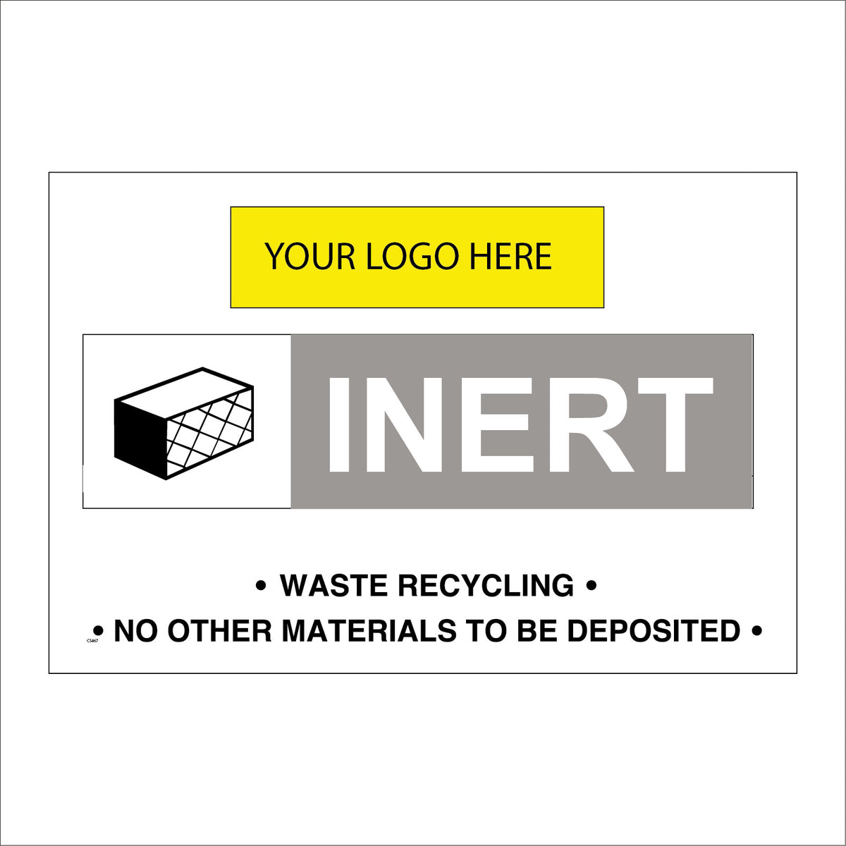 Inertskip Sign Inert Recycling Waste Recycle Your Logo – PWDirect