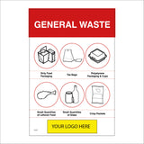 CS475 General Waste Poster Non Recyclable Bin Dirty