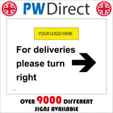 CS482 For Deliveries Please Turn Right Your Logo Here