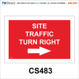 ABL005 Site Entrance Right Left Arrow Access Demolition Traffic