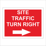 CS483 Site Traffic Turn Right Arrow Construction Way