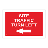 CS484 Site Traffic Turn Left Arrow Construction Way Direction