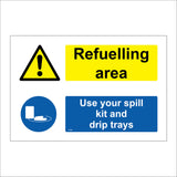 CS489 Refuelling Area Use Your Spill Kit Drip Tray