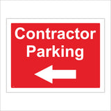 CS502 Contractor Parking Left Arrow Direction Way Space