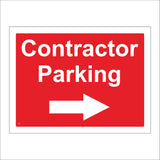 CS503 Contractor Parking Right Arrow Way Space Direction
