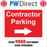 CS503 Contractor Parking Right Arrow Way Space Direction