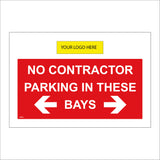 CS504 No Contractors Parking In These Bays Your Logo Name