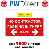 CS504 No Contractors Parking In These Bays Your Logo Name