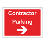 CS510 Contractor Parking Right Arrow Way Space Direction Bays