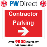 CS510 Contractor Parking Right Arrow Way Space Direction Bays