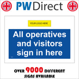 CS514 All Operatives And Visitors Sign In Here Your Logo Name Company