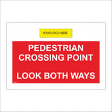 CS523 Pedestrian Crossing Point Look Both Ways Your My Name Logo Company