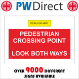 CS523 Pedestrian Crossing Point Look Both Ways Your My Name Logo Company