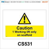 ABL007 Construction Site Safety PPE Keep Out Danger Office