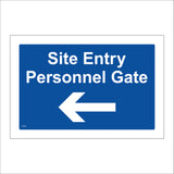 CS536 Site Entry Personnel Gate Left Arrow Direction Entrance Access