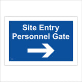 CS537 Site Entry Personnel Gate Right Arrow Direction Acces Entry