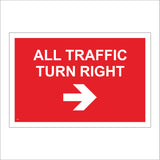 CS539 All Traffic Turn Right Arrow Direction Circuit Way Road Route