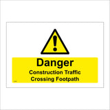 CS546 Danger Construction Traffic Crossing Footpath Pedestrians