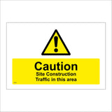 CS547 Caution Site Construction Traffic In This Area Hazard Vehicles