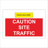 CS549 Caution Site Traffic Company Name Personalise Details Logo