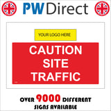 CS549 Caution Site Traffic Company Name Personalise Details Logo