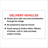 CS552 Delivery Drivers With Care Stop For Horses Village Rural Slow