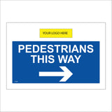 CS558 Pedestrians This Way Right Arrow Logo Name Company Direction