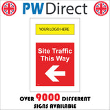 CS563 Site Traffic This Way Left Arrow Logo Name Company Vehicles