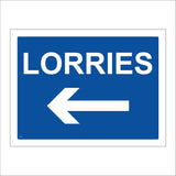 CS566 Lorries Left Arrow Direction Route Wagons Trucks HGV