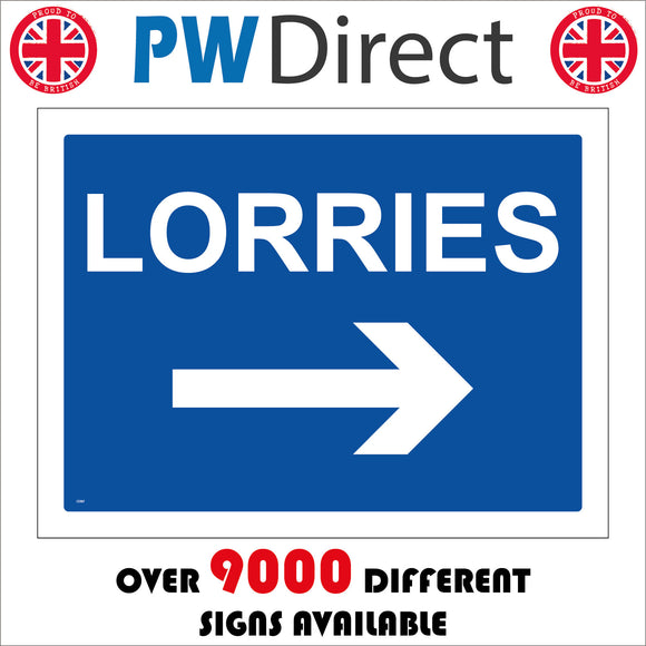 CS567 Lorries Right Arrow Direction Route Wagons Trucks HGV