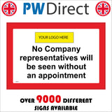CS573 No Companys Representatives Without Appointment Logo