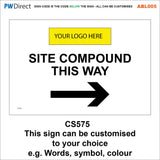 ABL005 Site Entrance Right Left Arrow Access Demolition Traffic