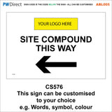 ABL005 Site Entrance Right Left Arrow Access Demolition Traffic