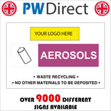 CS581 Aerosol Recycling Waste Recycle Your Logo Personalise